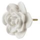 White Flower Ceramic Cabinet Knobs